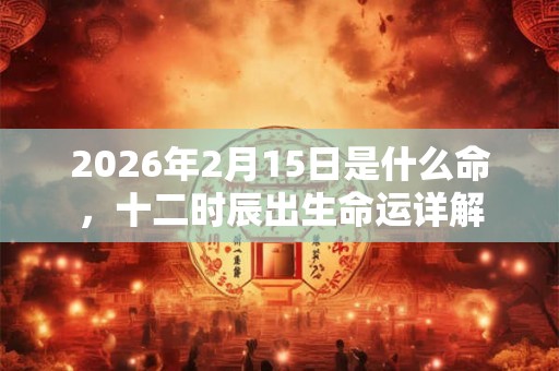 2026年2月15日是什么命，十二时辰出生命运详解