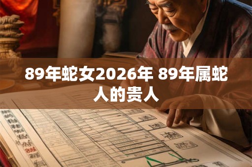 89年蛇女2026年 89年属蛇人的贵人