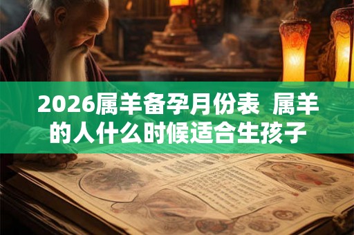 2026属羊备孕月份表 属羊的人什么时候适合生孩子 2026属羊备孕月份表 属羊的人什么时候适合生孩子