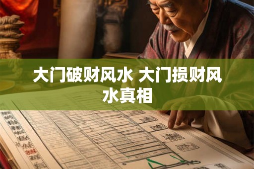 大门破财风水 大门损财风水真相