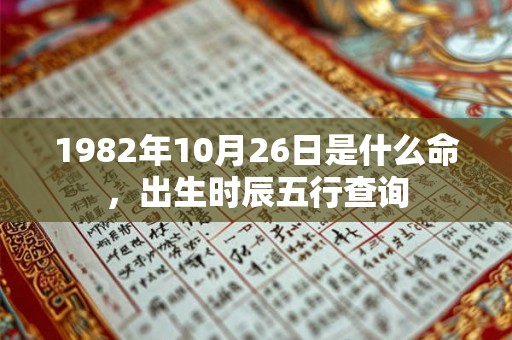 1982年10月26日是什么命，出生时辰五行查询