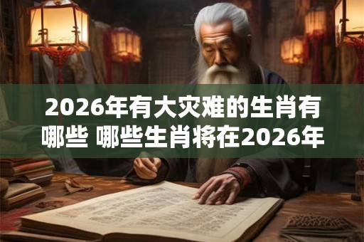 2026年有大灾难的生肖有哪些 哪些生肖将在2026年遭遇大灾难 2026年有大灾难的生肖有哪些 哪些生肖将在2026年遭遇大灾难