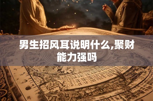 男生招风耳说明什么,聚财能力强吗