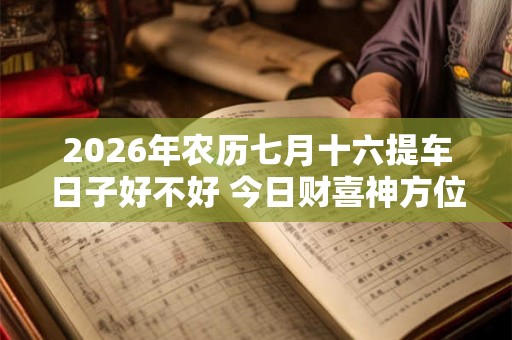 2026年农历七月十六提车日子好不好 今日财喜神方位