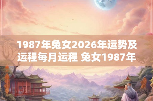 1987年兔女2026年运势及运程每月运程 兔女1987年出生2026年每月运势如何