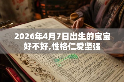 2026年4月7日出生的宝宝好不好,性格仁爱坚强