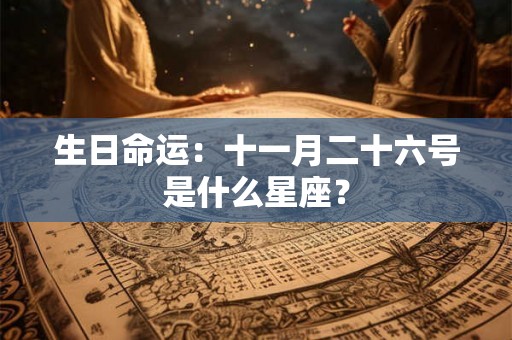 生日命运：十一月二十六号是什么星座？
