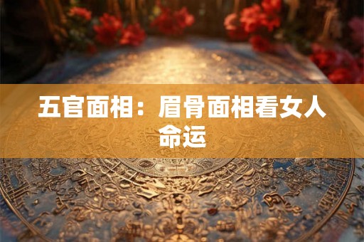 五官面相：眉骨面相看女人命运
