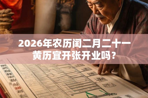 2026年农历闰二月二十一黄历宜开张开业吗？