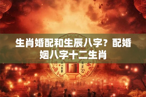 生肖婚配和生辰八字？配婚姻八字十二生肖