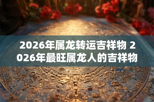 2026年属龙转运吉祥物 2026年最旺属龙人的吉祥物排行
