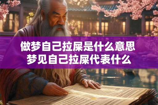 做梦自己拉屎是什么意思 梦见自己拉屎代表什么