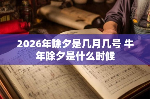 2026年除夕是几月几号 牛年除夕是什么时候