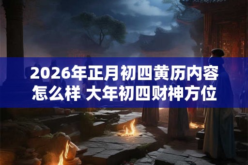 2026年正月初四黄历内容怎么样 大年初四财神方位