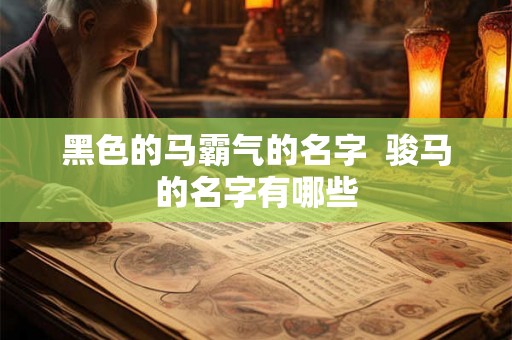 黑色的马霸气的名字  骏马的名字有哪些