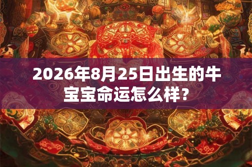 2026年8月25日出生的牛宝宝命运怎么样？