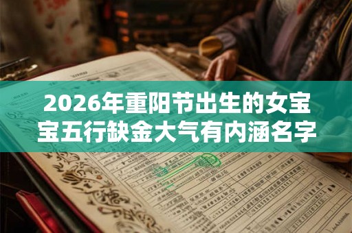 2026年重阳节出生的女宝宝五行缺金大气有内涵名字
