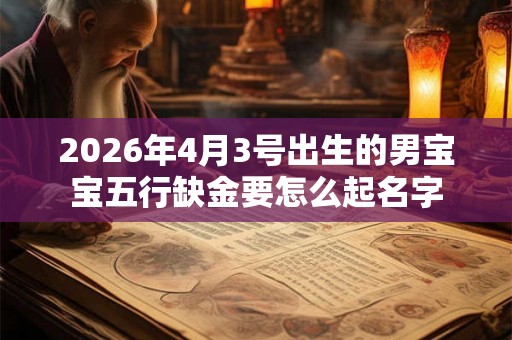 2026年4月3号出生的男宝宝五行缺金要怎么起名字