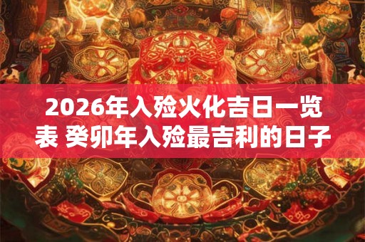2026年入殓火化吉日一览表 癸卯年入殓最吉利的日子查询 2026年入殓火化吉日一览表 癸卯年入殓最吉利的日子查询