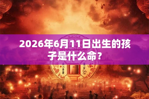 2026年6月11日出生的孩子是什么命？