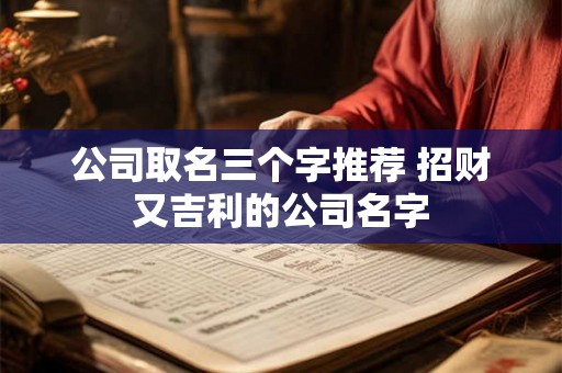 公司取名三个字推荐 招财又吉利的公司名字