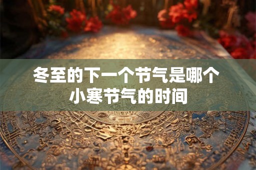 冬至的下一个节气是哪个 小寒节气的时间