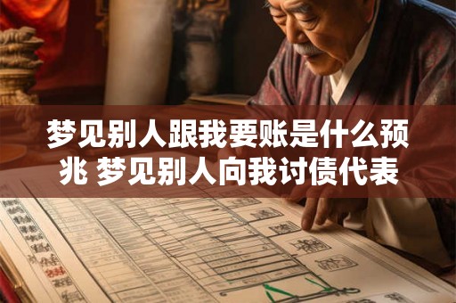梦见别人跟我要账是什么预兆 梦见别人向我讨债代表什么含义
