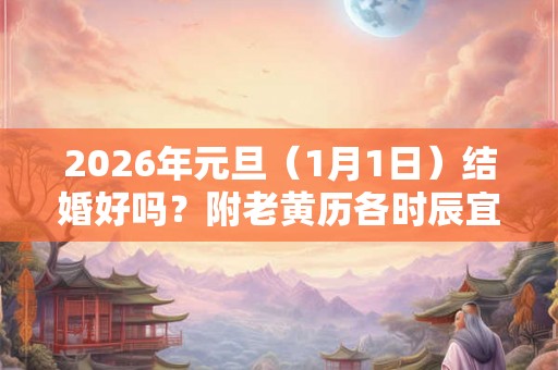 2026年元旦（1月1日）结婚好吗？附老黄历各时辰宜忌表