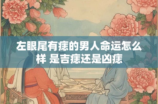左眼尾有痣的男人命运怎么样 是吉痣还是凶痣