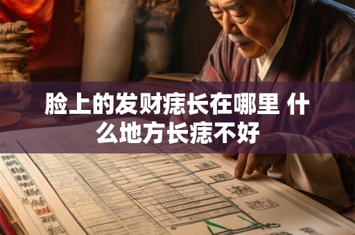 脸上的发财痣长在哪里 什么地方长痣不好