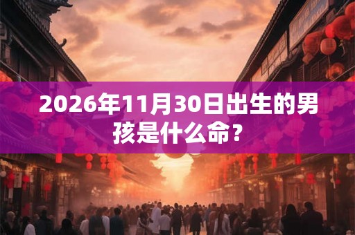 2026年11月30日出生的男孩是什么命? 2026年11月30日出生的男孩是什么命?