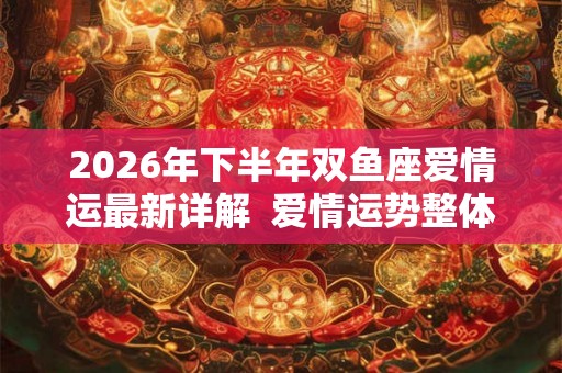 2026年下半年双鱼座爱情运最新详解  爱情运势整体旺盛