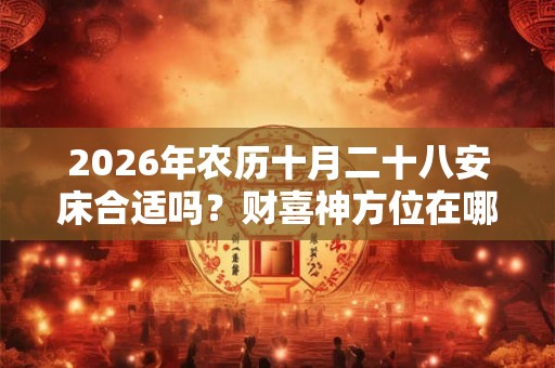 2026年农历十月二十八安床合适吗？财喜神方位在哪？