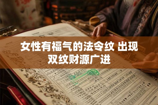 女性有福气的法令纹 出现双纹财源广进