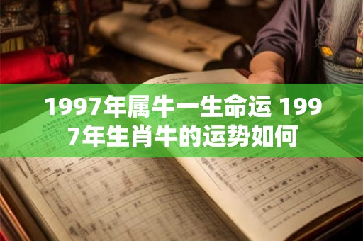 1997年属牛一生命运 1997年生肖牛的运势如何