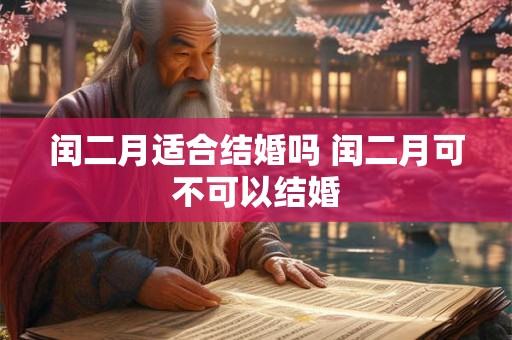 闰二月适合结婚吗 闰二月可不可以结婚