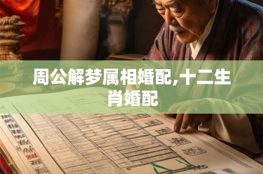 周公解梦属相婚配,十二生肖婚配