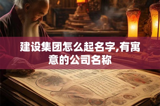 建设集团怎么起名字,有寓意的公司名称