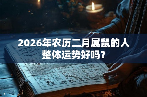 2026年农历二月属鼠的人整体运势好吗？