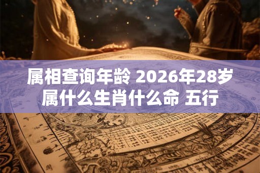 属相查询年龄 2026年28岁属什么生肖什么命 五行