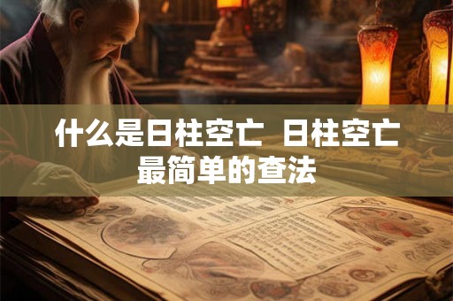 什么是日柱空亡  日柱空亡最简单的查法