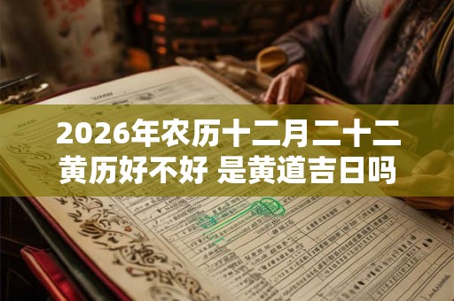 2026年农历十二月二十二黄历好不好 是黄道吉日吗