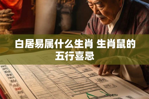 白居易属什么生肖 生肖鼠的五行喜忌