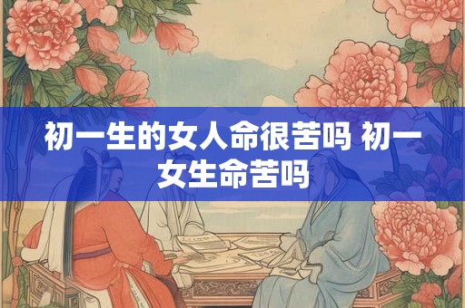 初一生的女人命很苦吗 初一女生命苦吗