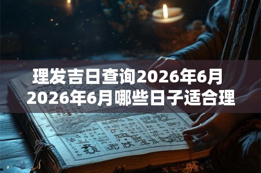 理发吉日查询2026年6月 2026年6月哪些日子适合理发 理发吉日查询2026年6月 2026年6月哪些日子适合理发