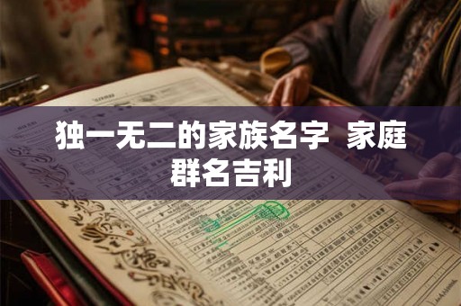 独一无二的家族名字  家庭群名吉利