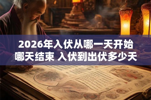 2026年入伏从哪一天开始哪天结束 入伏到出伏多少天