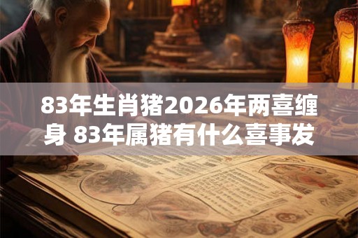 83年生肖猪2026年两喜缠身 83年属猪有什么喜事发生