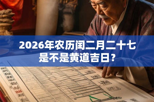 2026年农历闰二月二十七是不是黄道吉日? 2026年农历闰二月二十七是不是黄道吉日?