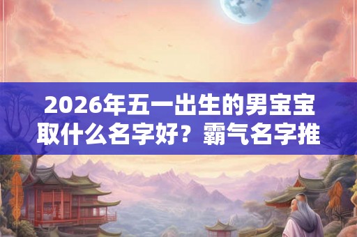2026年五一出生的男宝宝取什么名字好？霸气名字推荐！